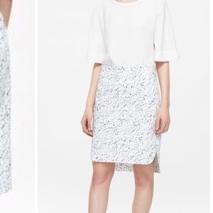 COS Black and White Pencil Skirt
